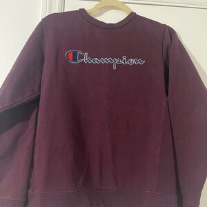 Champion Men's Burgundy Crewneck Sweater